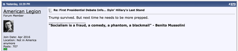 Illustration for article titled Even Stormfront Thinks Hillary Clinton Won The Debate